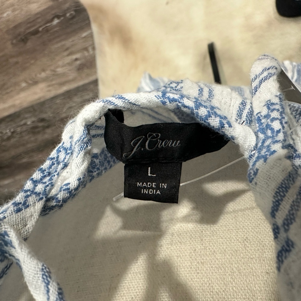J. Crew Tie-Back Midi Dress Women’s Size Large Flounce Hem Boho Beach NWT - Picture 5 of 7
